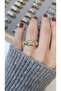 Premium Design Sparkling Women's Double Color Ring Adjustable Without Number