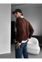 Premium Old Money Striped Polo Collar Men's Knitwear Sweater - Relaxed Fit Textured V-Neck Knit Sweatshirt - 2