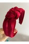Velvet Knotted Crown Red |   Shiny Stylish Hair Crown