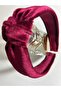 Velvet Knotted Crown Claret Red |   Stylish and Soft Fabric Hair Crown - 2
