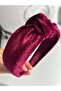 Velvet Knotted Crown Claret Red |   Stylish and Soft Fabric Hair Crown - 3