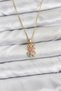 Ramia-Premium |   316L Steel Chain Gold Color Teddy Bear Model Zircon Stone Women's Necklace Tj-Bko10852 |