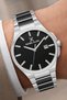 Steel Cord&Case Calendar Men Wristwatch Wrist Bracelet Gift Silver-Black-Silver Zmdk1208 - 4