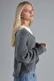 My Fashion Corded Knitted Buttoned Short Cardigan - 2