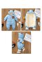 Girl Boy Baby Bear Embroidered Inflatable Jumpsuit Thick Cute Fleece Lining - 6