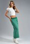 My Fashion High Waist Geometric Pattern Knit Maxi Skirt with Button Closure - 3