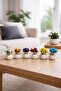 6-Piece Decorative Mini Set with Flowers - 6-Piece Mini Vase Object Figurine, Table Decoration, Bathroom Accessories