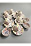 Decorative 6-Person Tulip Design Fully Handmade Coffee Cup Set and Snack Bowl-Sauce Bowl - 2
