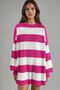 My Fashion Crew Neck Striped Mini Knit Dress - 6