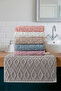 50X90 cm Set of 6 Hand and Face Towels Soft Textured Embossed Pattern Absorbent