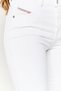 Women Skinny Fit Mid Waist Stretchable Jeans, Ivory - 5