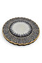 26 cm Glass Serving Plate with Real Gold Gilding for 4 People - 3