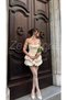 Zes White Lace Patterned Romantic Lolita Y2K Pantyhose Timeless Stylish Wedding Invitation - 4