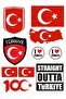 Turkey Sticker Set 20X25 cm – Turkish Flag, Turkey Map, and "I Love Turkey" Designs - 2