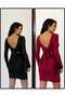 A Quality Advantageous 2-Pack Long Sleeved, Wide Back, Low-Cut, Tie-Up Detail Camisole Dress - 5
