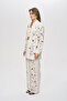 Women's Floral Embroidered Oversize Viscose-Linen Shirt - 4