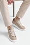 Men's Beige Poly Sole Lace-Up Casual Sports Shoes - 2