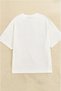 Unisex Cotton White Printed Oversized Short Sleeve Basic T-Shirt - 3