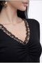 Lace Relaxed Sandy Black Blouse - 2