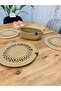Wicker Jute Presentation Plate Mat Supla American Serving Tray and Basket 5 Pieces - 3