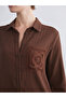 Esvab • Modern & Distinctive Textured Crochet Detailed Shirt Dress - 3