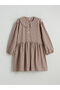 Esvab • Modern & Distinctive Bebe Roba Collar Checked Embroidered Girl's Dress