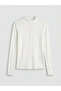Lcw Modest Ecru Ruffled Mock Neck Women's Bodysuit - 5