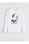 Esvab • Modern & Distinctive Zero Roba Collar Ataturk Printed Boys' T-Shirt - 3