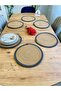 Jute, Wicker, Decorative Dining Table Set, Subla Set, American Service, Bohemian Style, 6'Subla 6-Piece - 2
