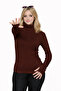 Black White Claret Red Brown 4-Piece Turtleneck Premium Savior Body Sweater with Finger Detail - 3