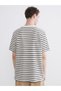 Vizyon New Season Crew Neck Striped Men's T-Shirt - 4