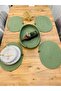 Presentation Plate Mat Jute American Service Oval Plate and Basket Set of 5 - 2