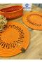 Presentation Plate Mat Jute Placemat American Serving and Basket Set 3 Pieces - 3