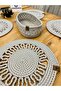 Wicker Jute Presentation Plate Mat Supla American Serving Tray and Basket 5 Pieces - 4