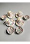 Decorative 4-Person Tulip Design Fully Handmade Coffee Cup Set and Snack Bowl-Sauce Bowl - 3