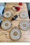 Jute Straw Presentation Plate Mat American Service Supla 6 Pieces - 2