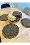 Wicker Jute Presentation Plate Mat Supla American Serving Tray and Basket 5 Pieces - 3