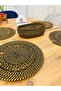 Wicker Jute Presentation Plate Mat Supla American Serving Tray and Basket 5 Pieces - 3