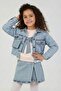 Dmb Girls' Pearl-Embellished Denim Jacket 26Ydmb-9955