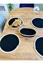 Presentation Plate Mat Jute Placemat American Serving and Basket Set 5 Pieces - 2