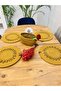 Wicker Jute Presentation Plate Mat Supla American Serving Tray and Basket 5 Pieces - 3
