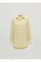 Light Yellow Oversize Long Sleeve Textured Shirt - 3