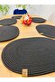 Presentation Plate Mat Jute American Service Oval Plate Set of 6 - 5