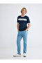 Esvab • Modern & Distinctive Zero Roba Collar Striped Men's T-Shirt - 2