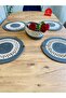 Wicker Jute Presentation Plate Mat Supla American Serving Tray and Basket 5 Pieces - 4