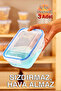Lock&Fresh Rectangular Storage Container with Seal (400, 800, 1400ml) (Set of Three) - 2