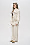 Women's Butterfly Embroidered Natur Oversize Shirt - 4