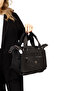 Women's Satin Leather Zippered Shoulder Bag - 2