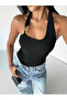 Women's Shoulder Buckle Detail Blouse Black - 5