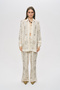 Women's Ethnic Embroidered Viscose-Linen Oversize Shirt - 3